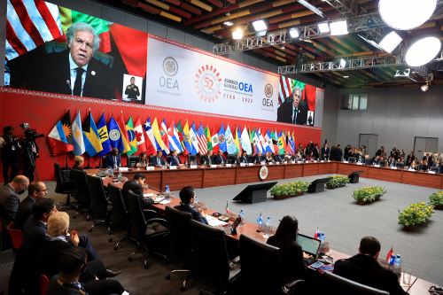 Se inició la asamblea general de la OEA en Lima. Foto: ANDINA.