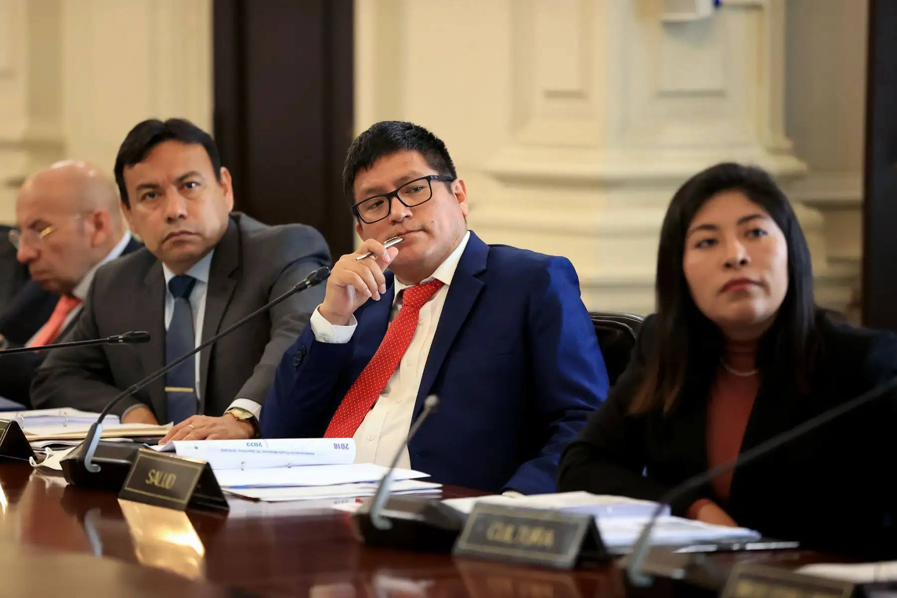 Jefe de Estado, Pedro Castillo Terrones, lidera sesión del Consejo de Ministros.

Foto:ANDINA/Presidencia