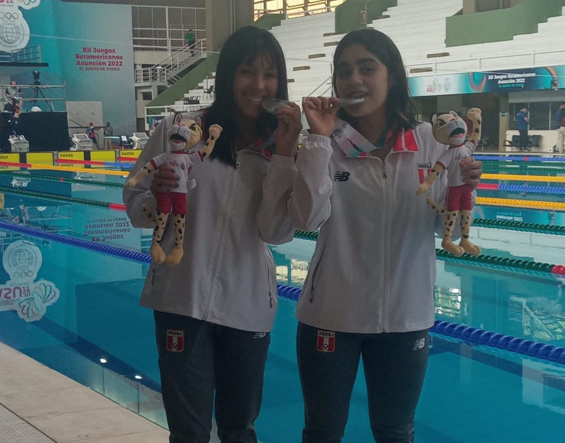 Ana Ricci y Mayté Salinas se lucieron en clavados en los Juegos Asunción 2022