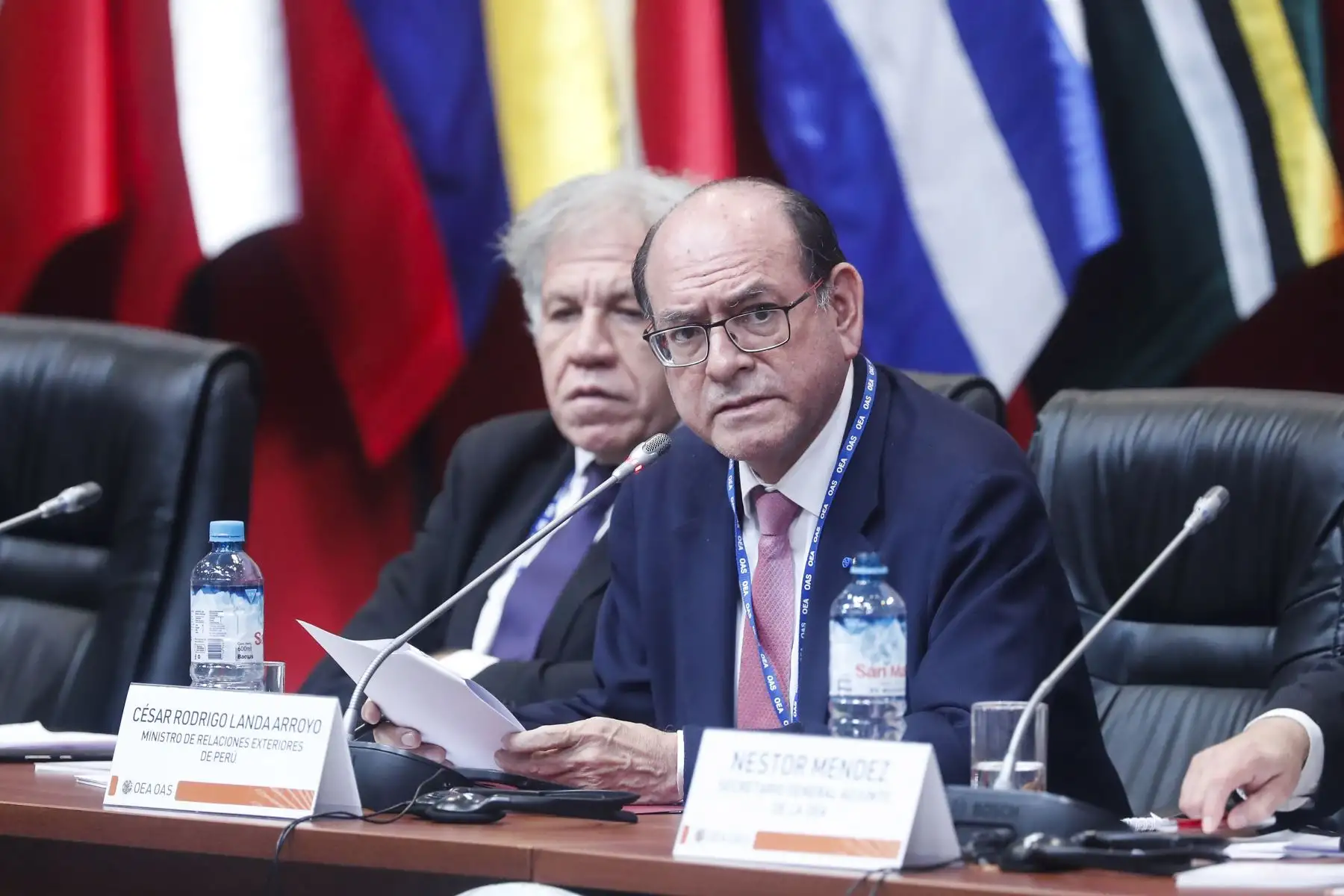 Diálogo de los Jefes de Delegación con los Observadores de la OEA durante la 52 Asamblea General de la OEA. Foto: ANDINA/Renato Pajuelo