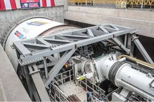 Construcción de la Línea 2 del Metro de Lima. Foto: Cortesía.