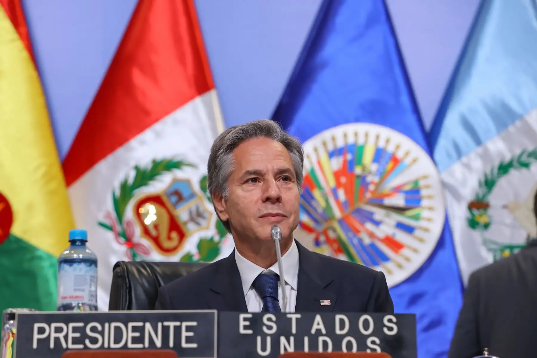 Secretario de Estado de los Estados Unidos de América, Antony Blinken, participa de la 52º Asamblea General de la Organización de Estados Americanos (OEA) que se realiza del 5 al 7 de octubre en Lima.

Foto: ANDINA/Andrés Valle