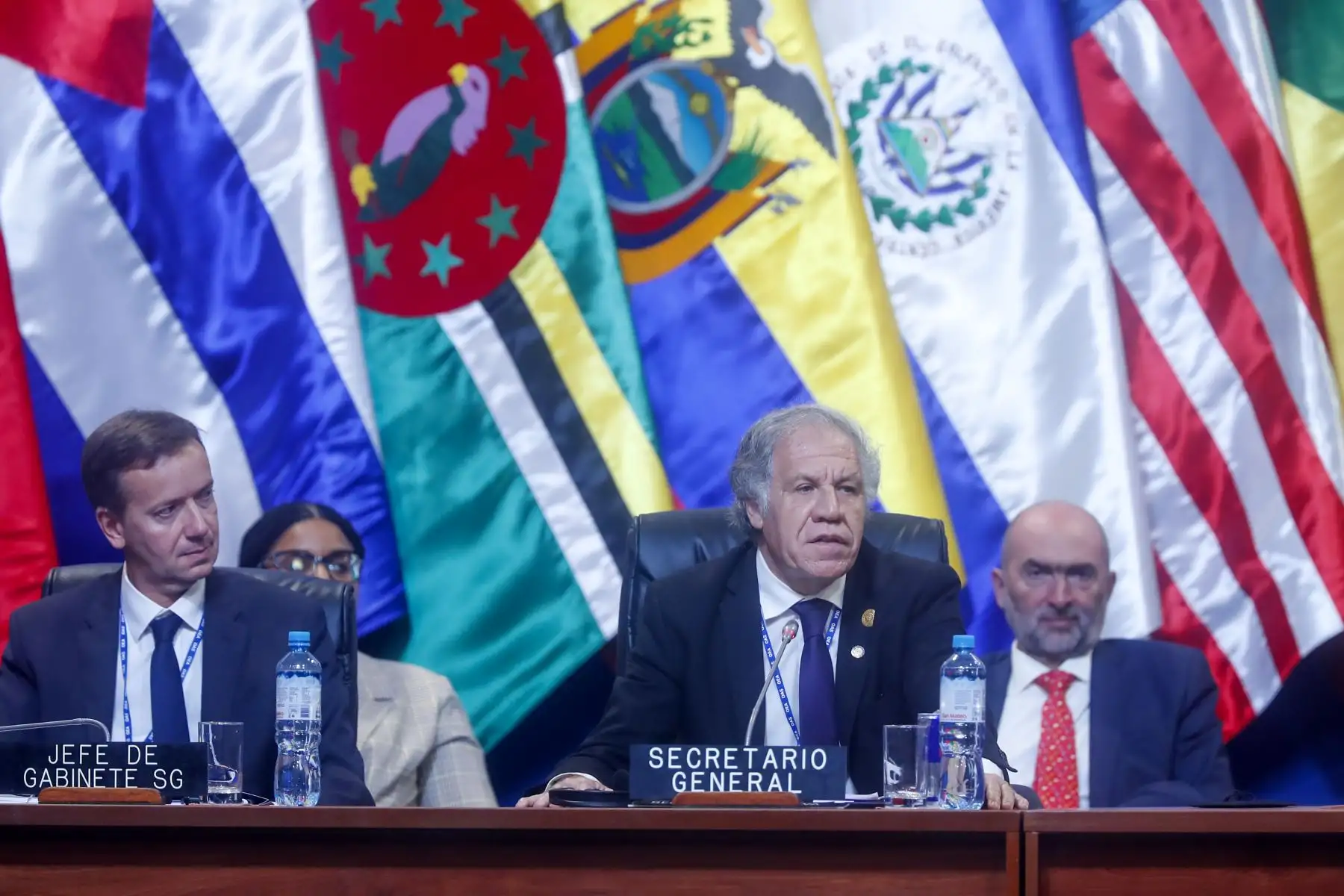 Clausura de la 52 Asamblea General de la OEA a cargo del secretario general de dicho organismo, Luis Almagro; y del ministro de Relaciones Exteriores, César Landa. 


Foto: ANDINA/Renato Pajuelo