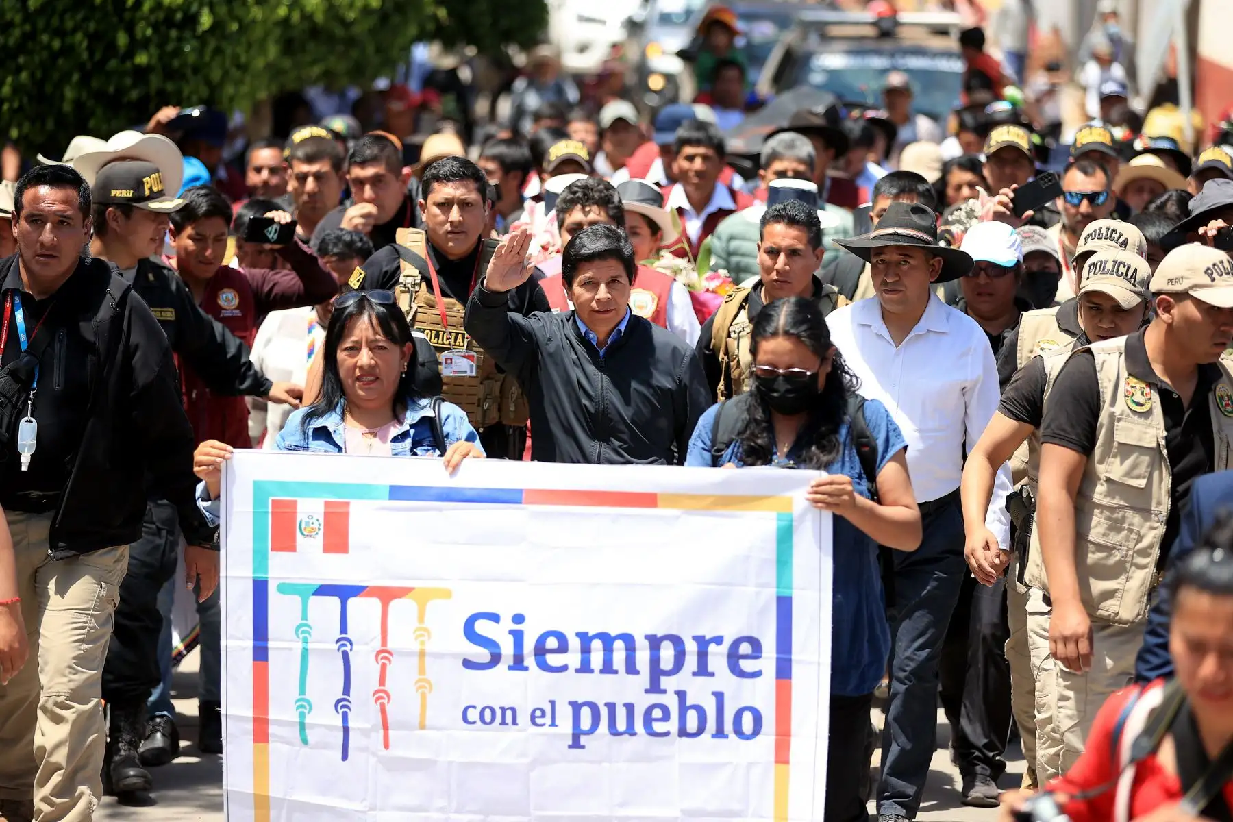 Presidente Pedro Castillo llegó a la provincia de Cangallo. Foto: ANDINA/Prensa Presidencia