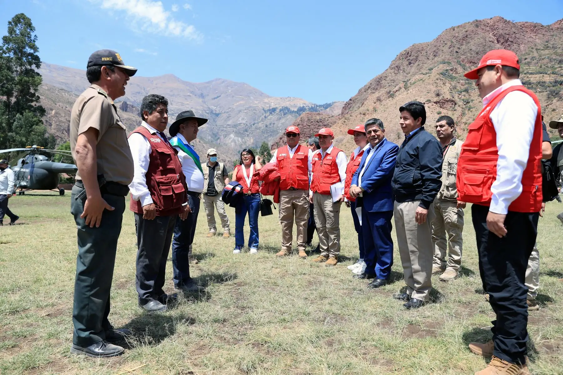 Presidente Pedro Castillo, llegó a la provincia de Cangallo. Foto: ANDINA/Prensa Presidencia