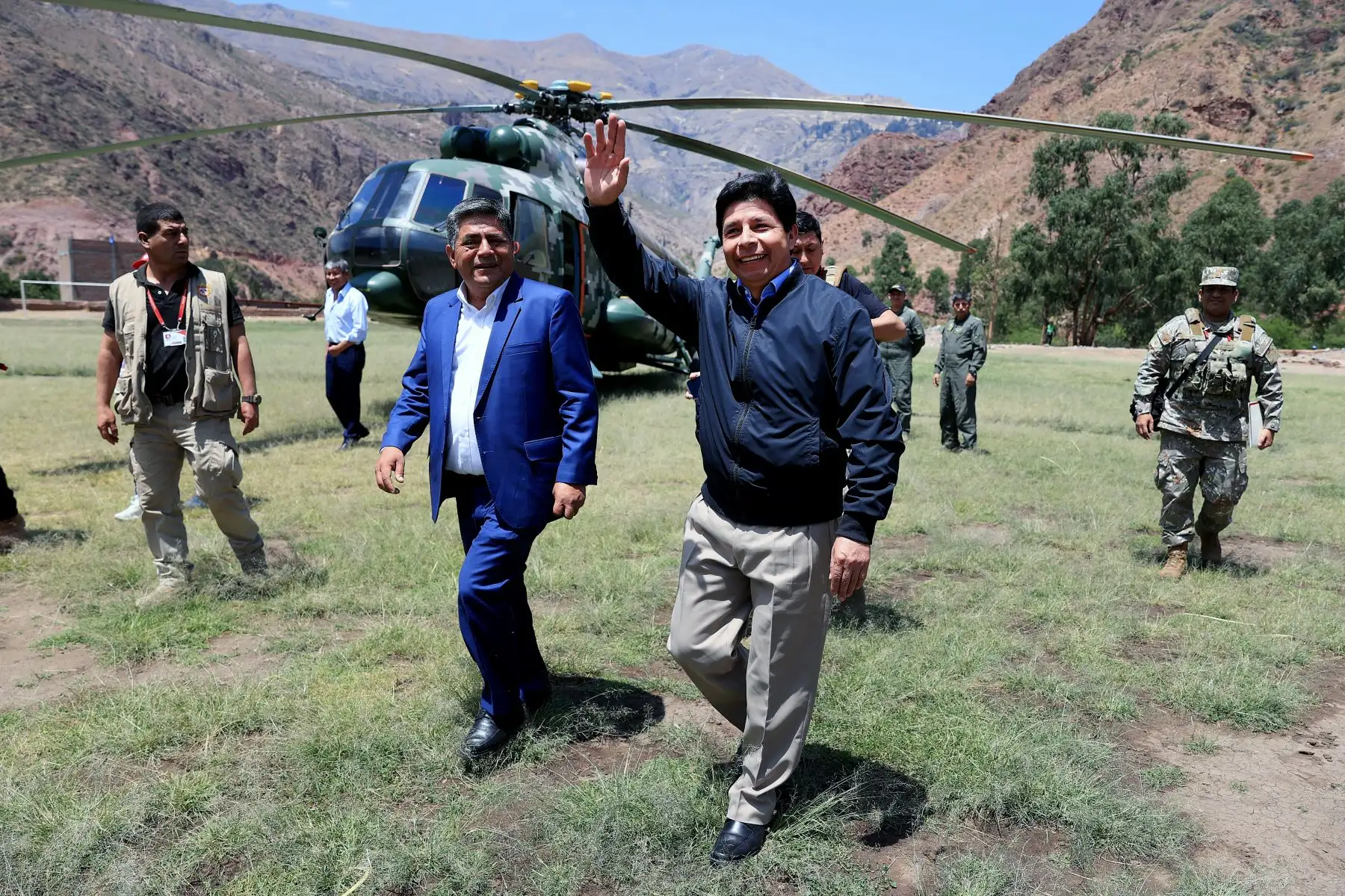 Presidente Pedro Castillo, llegó a la provincia de Cangallo. Foto: ANDINA/Prensa Presidencia