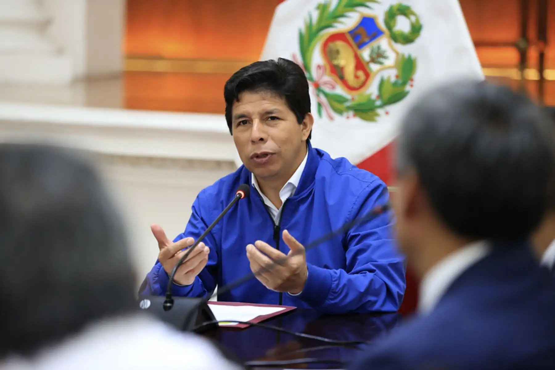 El presidente Pedro Castillo sostiene una reunión con ocho gobernadores regionales que resultaron electos tras los comicios del pasado 2 de octubre. Foto: ANDINA/ Prensa Presidencia