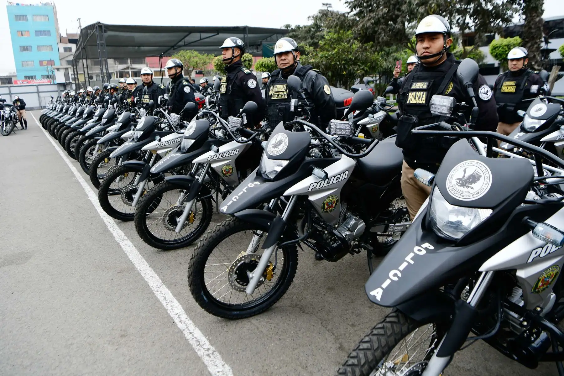 La donación de los vehículos, entre camionetas, furgonetas y motocicletas, se dio en mérito al cumplimiento del convenio interinstitucional suscrito entre la Asociación de Bancos del Perú (Asbanc) y la Policía Nacional, cuya alianza estratégica ya tiene cerca de 40 años.
Foto: ANDINA/MININTER