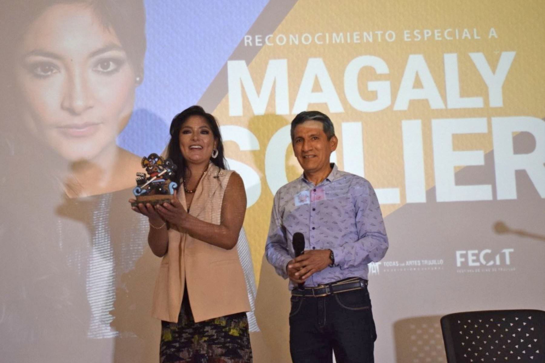 Festival de Cine de Trujillo entregó reconocimiento a la actriz peruana Magaly Solier.