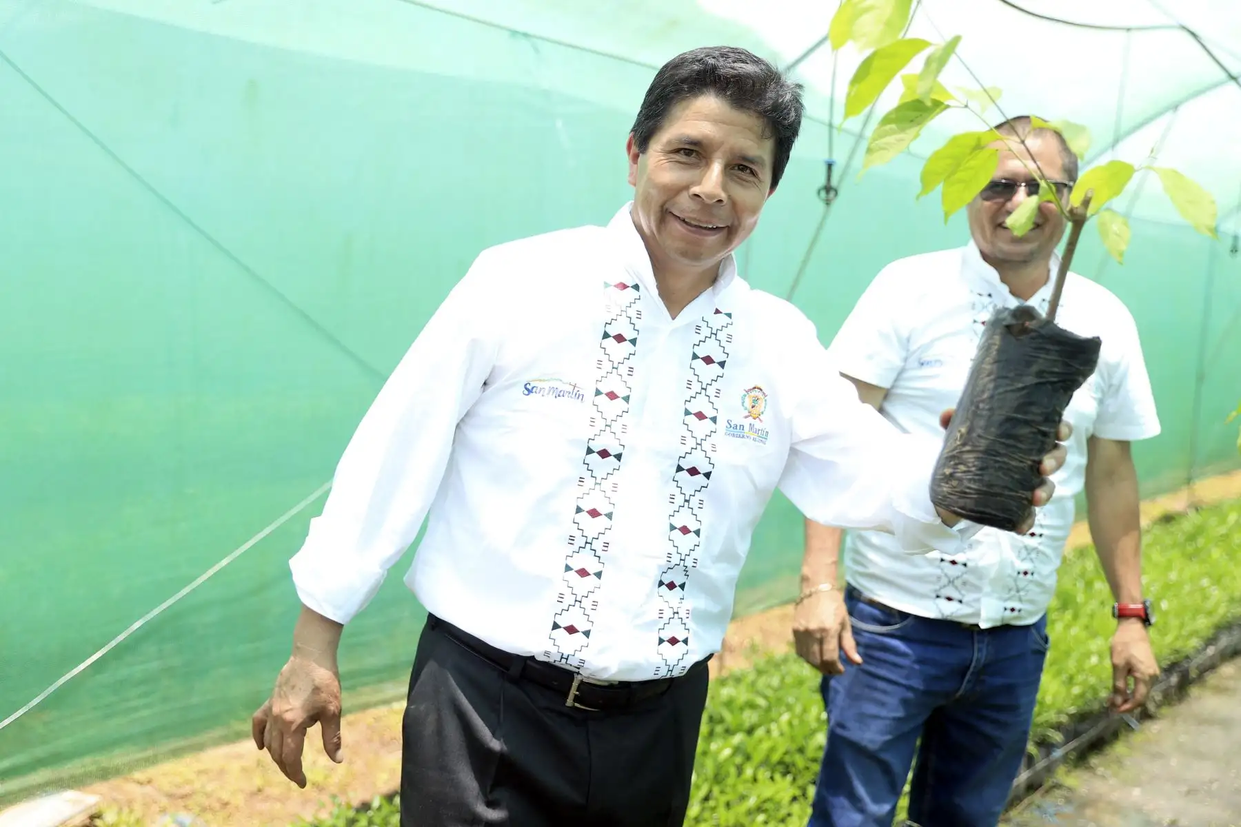 El presidente de la República, Pedro Castillo, realiza recorrido a la granja ganadera de Calzada, ubicada en el distrito de Calzada, provincia Moyobamba, región San Martín.Foto: ANDINA/Prensa Presidencia