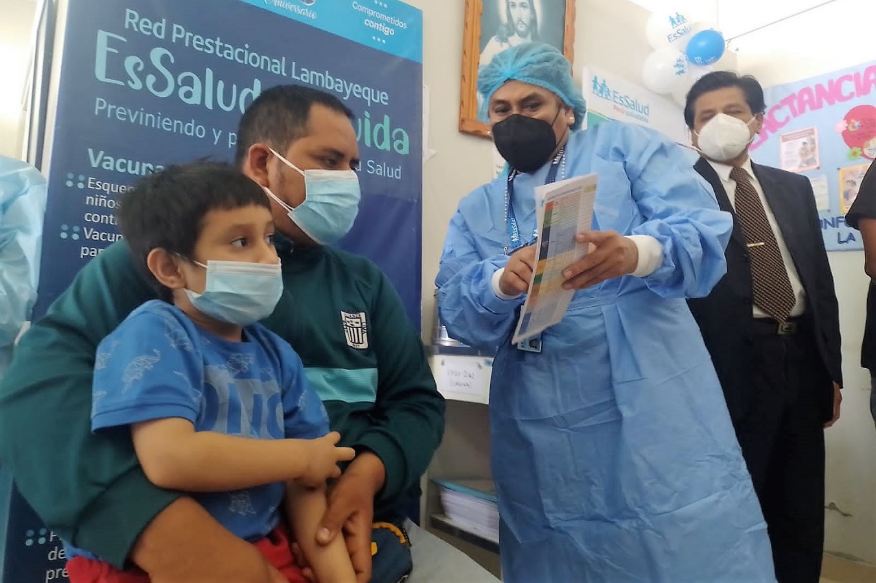 Vacunación de niños menores de 5 años en Lambayeque. Foto: ANDINA/difusión.