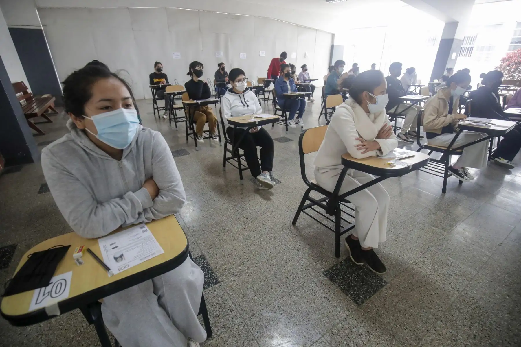 Examen de admisión 2022 de la Universidad Nacional Mayor de San Marcos.Foto: ANDINA/Juan Carlos Guzmán Negrini