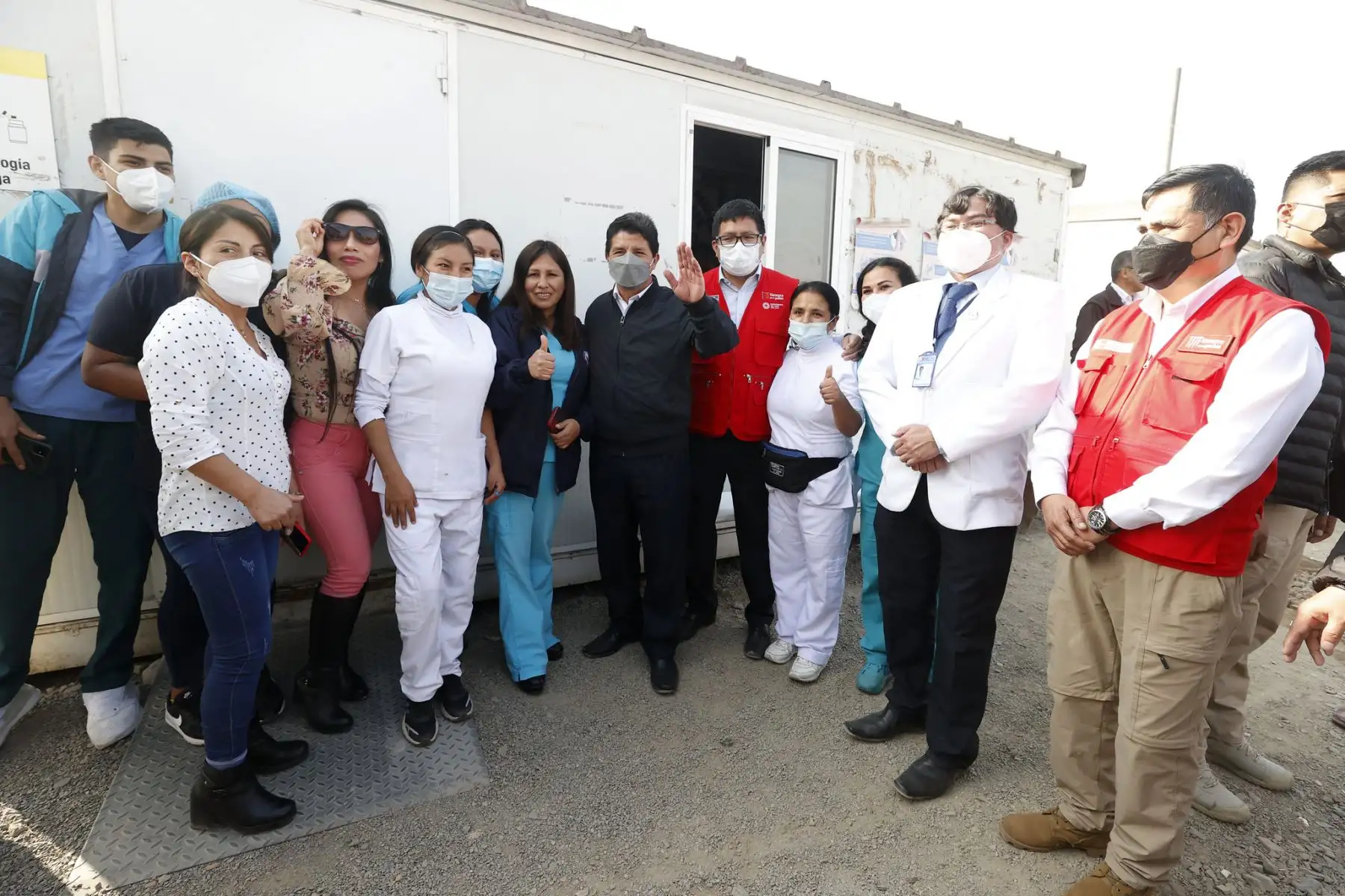 El presidente de la República, Pedro Castillo, acompañado del jefe de Gabinete, Aníbal Torres, y el ministro de Salud, Jorge López, supervisó el proyecto del Hospital de San Juan de Lurigancho. Foto: ANDINA/Prensa Presidencia
