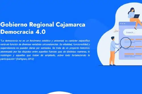 El Gobierno Regional de Cajamarca inscribió en el Indecopi su plataforma digital web Democracia 4.0 que facilitará el acceso a información pública, desarrollo de audiencias, transparentará el presupuesto participativo y permitirá el desarrollo de plebiscitos en la región Cajamarca.