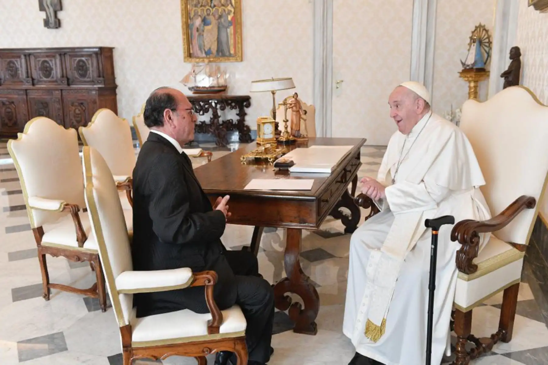 El canciller César Landa fue recibido por el Papa Francisco, ello como parte del viaje de trabajo que lleva a cabo por diversos países de Europa y América. Foto: ANDINA/ Cancillería