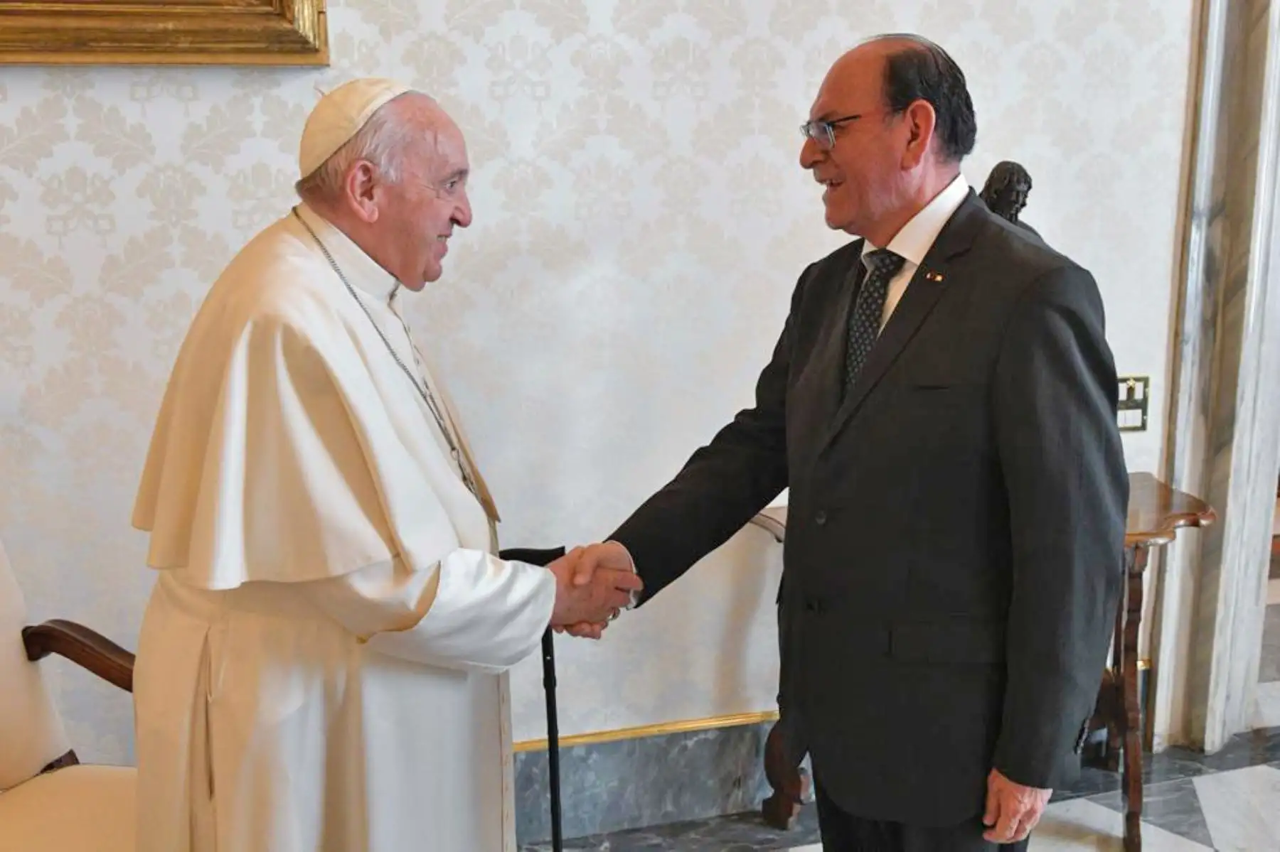 El canciller César Landa fue recibido por el Papa Francisco, ello como parte del viaje de trabajo que lleva a cabo por diversos países de Europa y América. Foto: ANDINA/ Cancillería