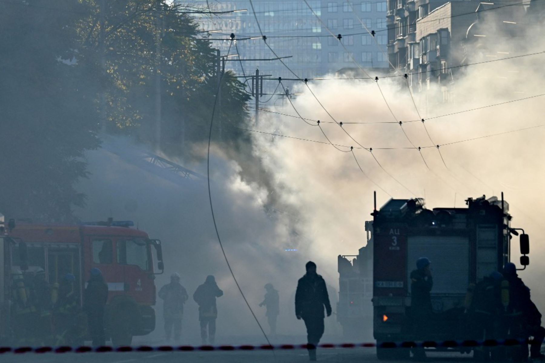La capital de Ucrania, Kiev, ha sido atacada cuatro veces. Foto: AFP