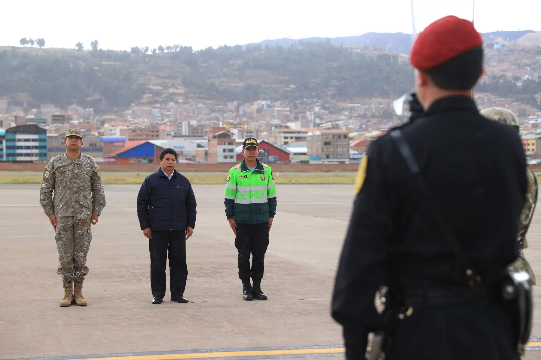 El presidente Pedro Castillo llegó a la ciudad de Cusco, en la sierra sur del país, para la firma de contrato e inicio de obra del hospital Antonio Lorena. Foto: ANDINA/ Prensa Presidencia