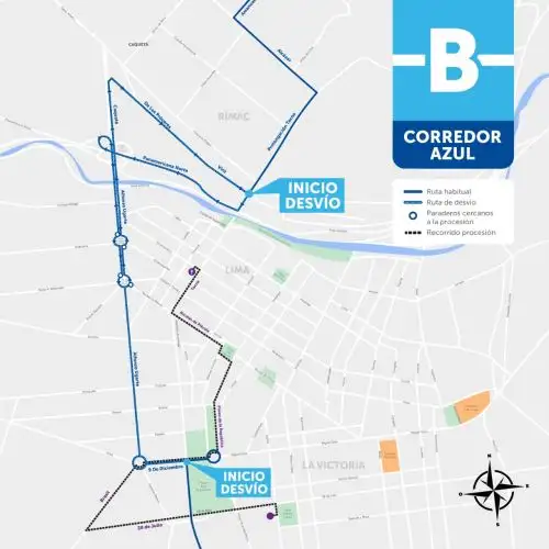 ATU informa cuáles serán los desvíos para la salida procesional del miércoles 19 de octubre del 2022. ANDINA/Difusión
