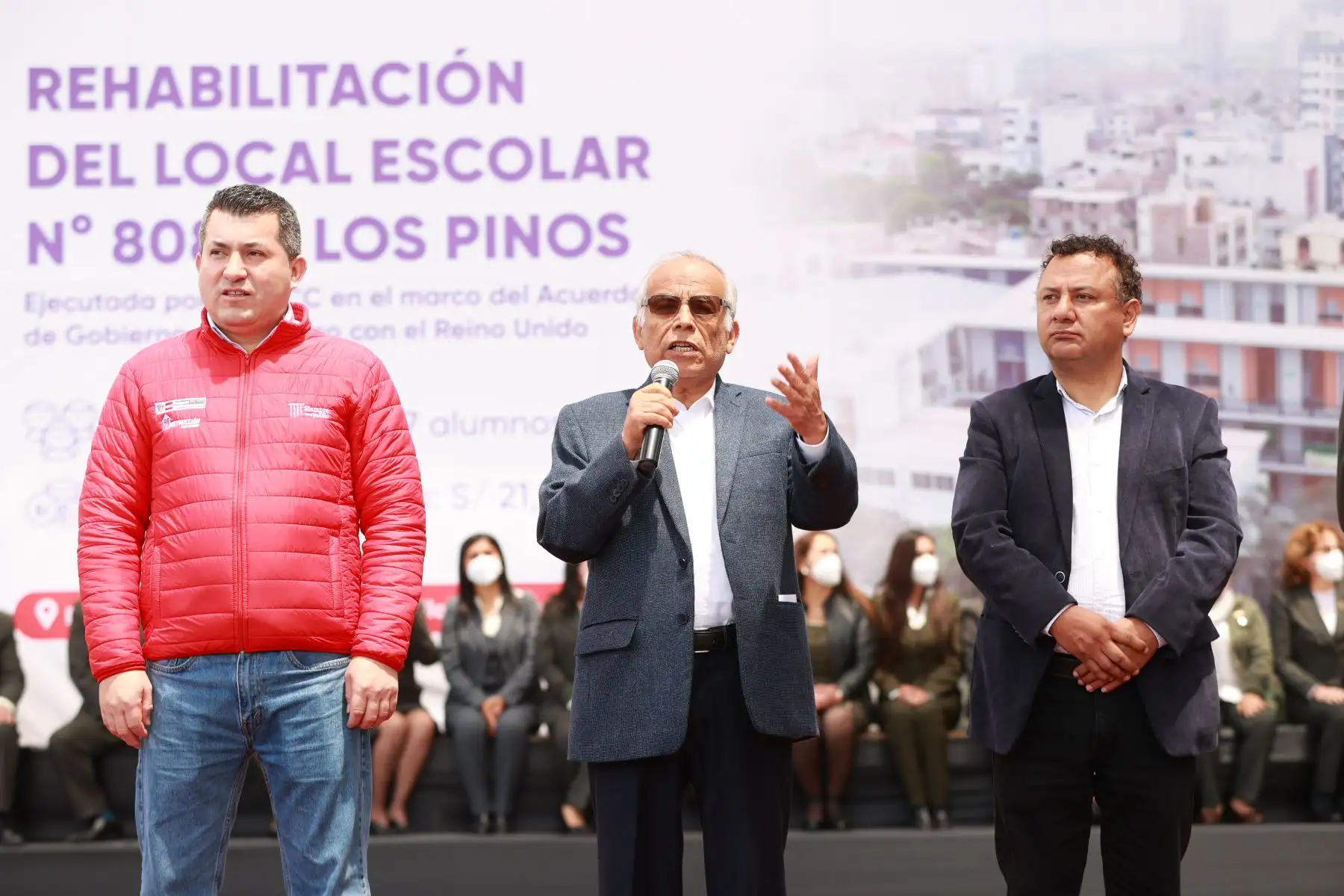 El presidente del Consejo de Ministros, Aníbal Torres Vásquez, inauguró en Trujillo (La Libertad) la institución educativa N° 80892 Los Pinos, rehabilitado con una inversión ascendente a S/ 21’111,575.27. Foto: ANDINA/PCM