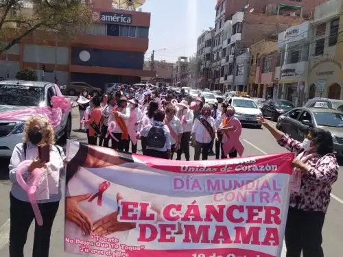 Con una marcha la Dirección Regional de Salud de Tacna busca concientizar sobre la detección oportuna del cáncer en esa región. Foto: ANDINA/difusión.