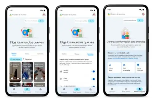 “Mi Centro de Anuncios” es un centro de control sencillo y directo para seleccionar avisos de interés y limitar la publicidad con temas sensibles.
