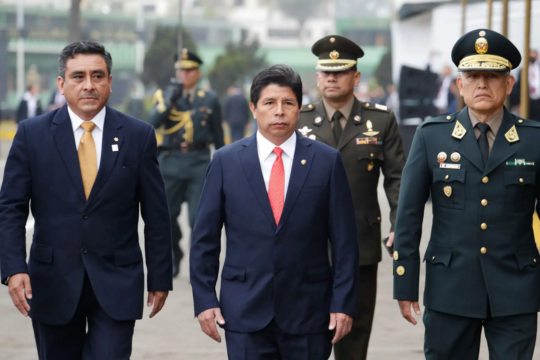 El presidente de la República, Pedro Castillo lidera ceremonia por 100° aniversario de la Dirección de Seguridad del Estado de la Policía Nacional del Perú. Foto: ANDINA/Prensa Presidencia