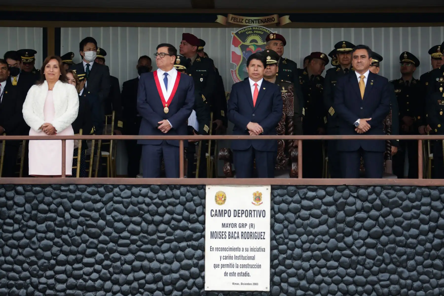El presidente de la República, Pedro Castillo lidera ceremonia por 100° aniversario de la Dirección de Seguridad del Estado de la Policía Nacional del Perú. Foto: ANDINA/Prensa Presidencia
