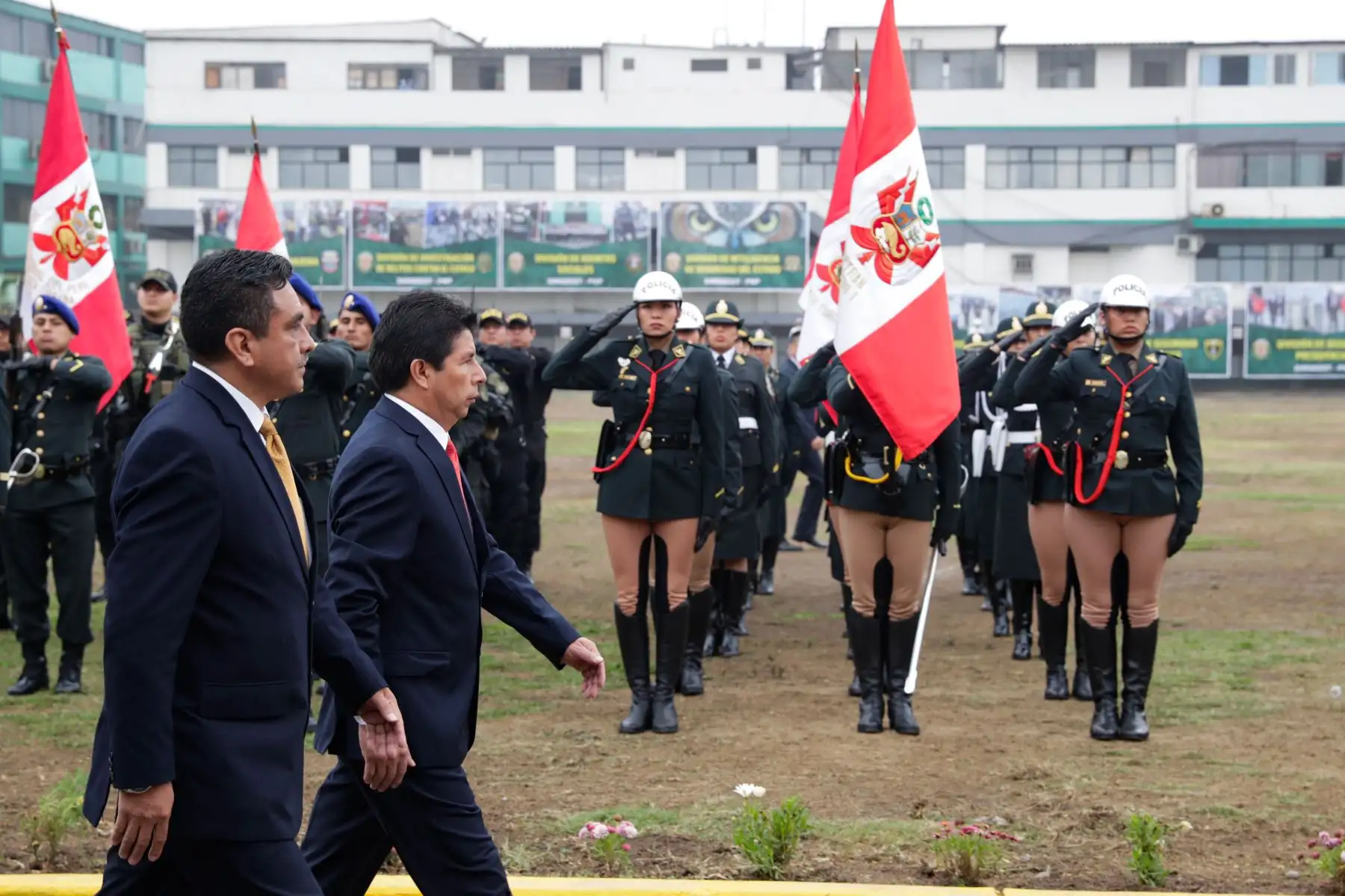 El presidente de la República, Pedro Castillo lidera ceremonia por 100° aniversario de la Dirección de Seguridad del Estado de la Policía Nacional del Perú. Foto: ANDINA/Prensa Presidencia