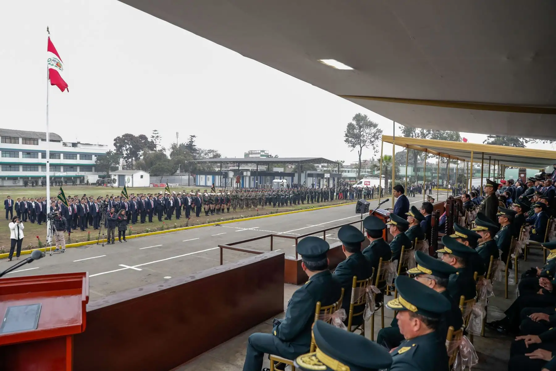 El presidente de la República, Pedro Castillo lidera ceremonia por 100° aniversario de la Dirección de Seguridad del Estado de la Policía Nacional del Perú. Foto: ANDINA/Prensa Presidencia