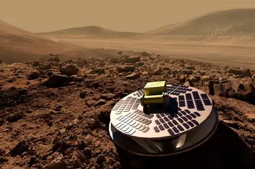 Al igual que la capacidad de deformación de un automóvil, el módulo de aterrizaje experimental SHIELD está diseñado para absorber un fuerte impacto. Foto: NASA