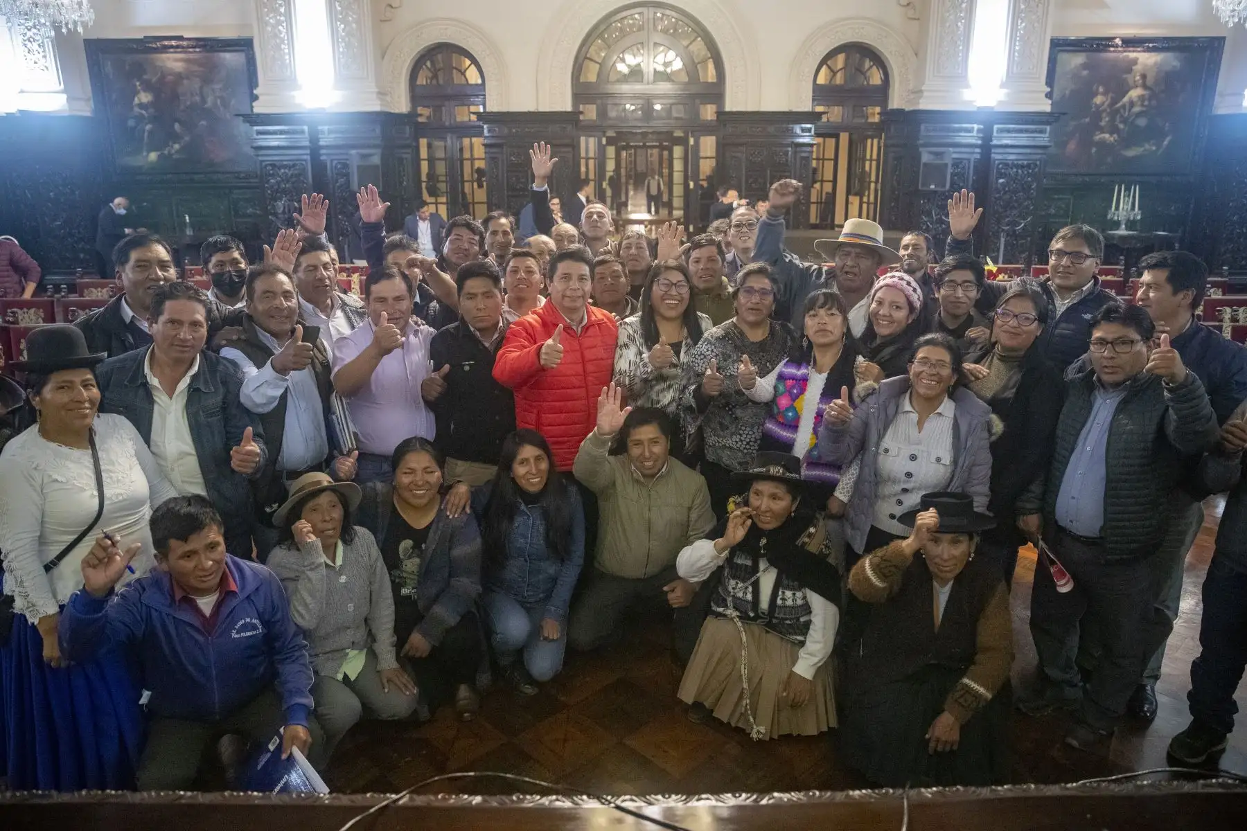 El presidente de la República, Pedro Castillo, se reunió con camelicultores de distintas regiones del país, en Palacio de Gobierno. Foto: ANDINA/Prensa Presidencia