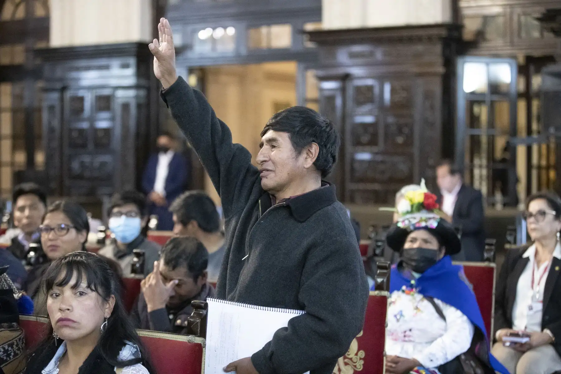 El presidente de la República, Pedro Castillo, se reunió con camelicultores de distintas regiones del país, en Palacio de Gobierno. Foto: ANDINA/Prensa Presidencia