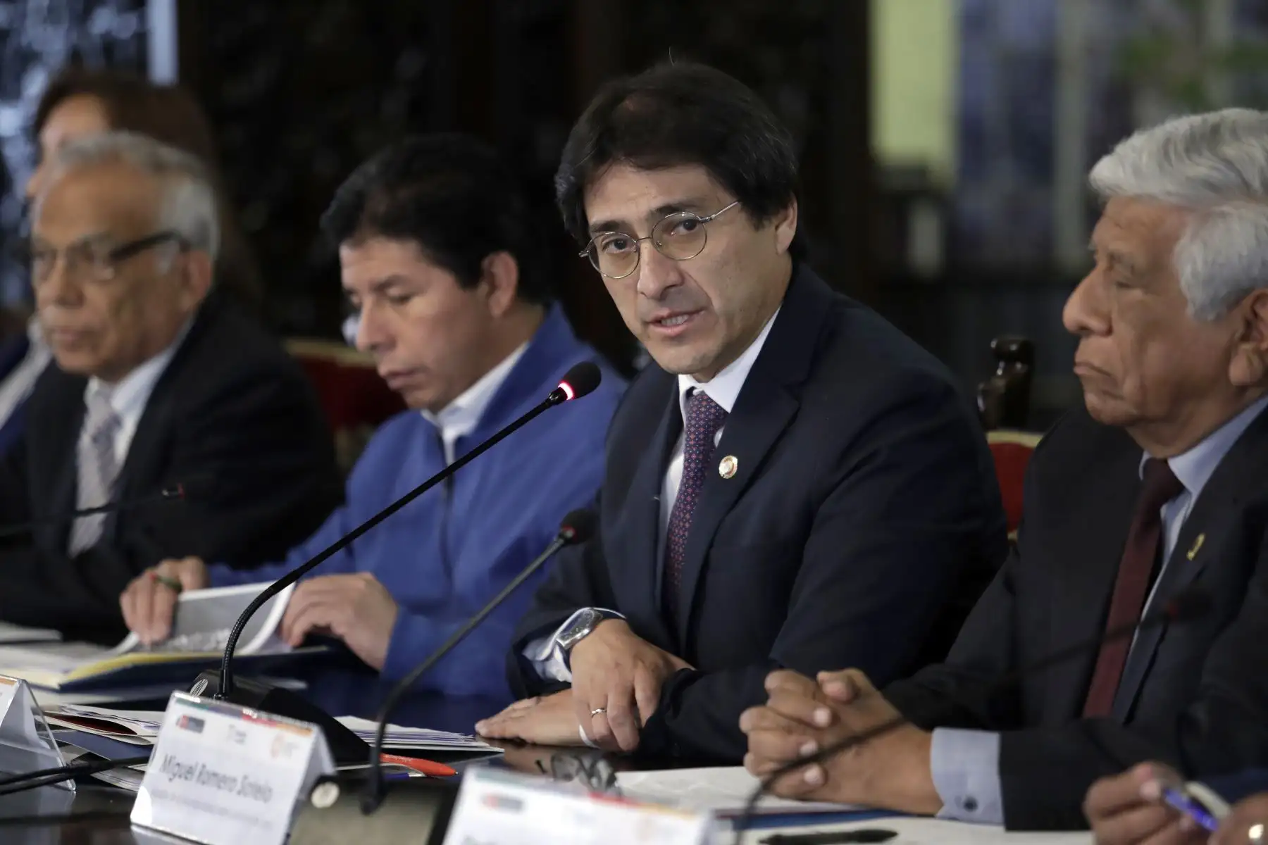 El presidente Pedro Castillo, inaugura Sesión Plenaria del 17 º GORE Ejecutivo, junto a Gabinete Ministerial y gobernadores de todas las regiones del país. Actividad se realiza en el Gran Comedor de Palacio de Gobierno. Foto: ANDINA/Prensa Presidencia