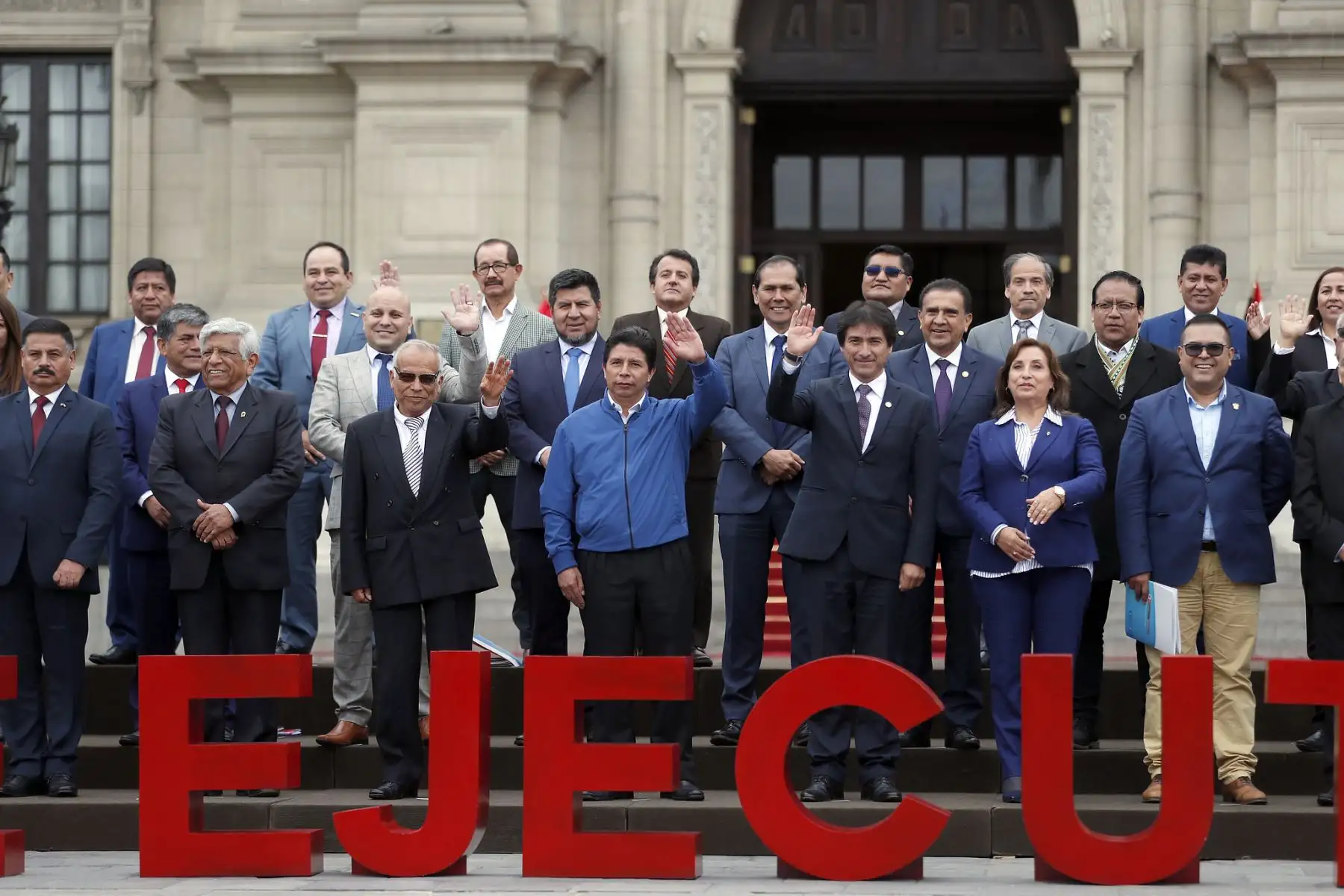 Foto oficial del 17º GORE Ejecutivo en Palacio de Gobierno. Foto: ANDINA/Prensa Presidencia