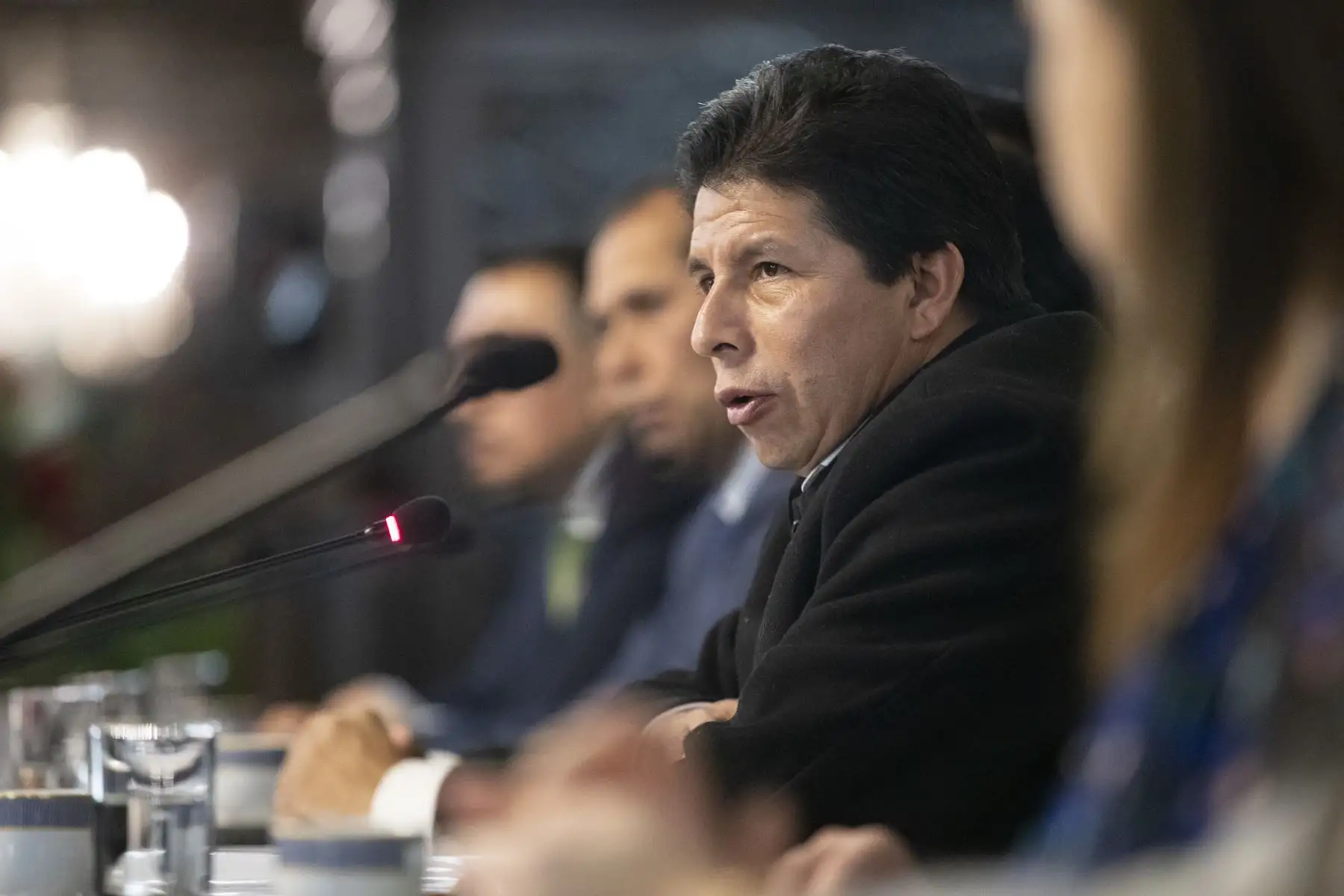 El presidente de la República, Pedro Castillo, se reúne con delegación de empresarios chilenos en Palacio de Gobierno en el marco del Foro Invest Day Perú-Chile. Foto: ANDINA/Prensa Presidencia