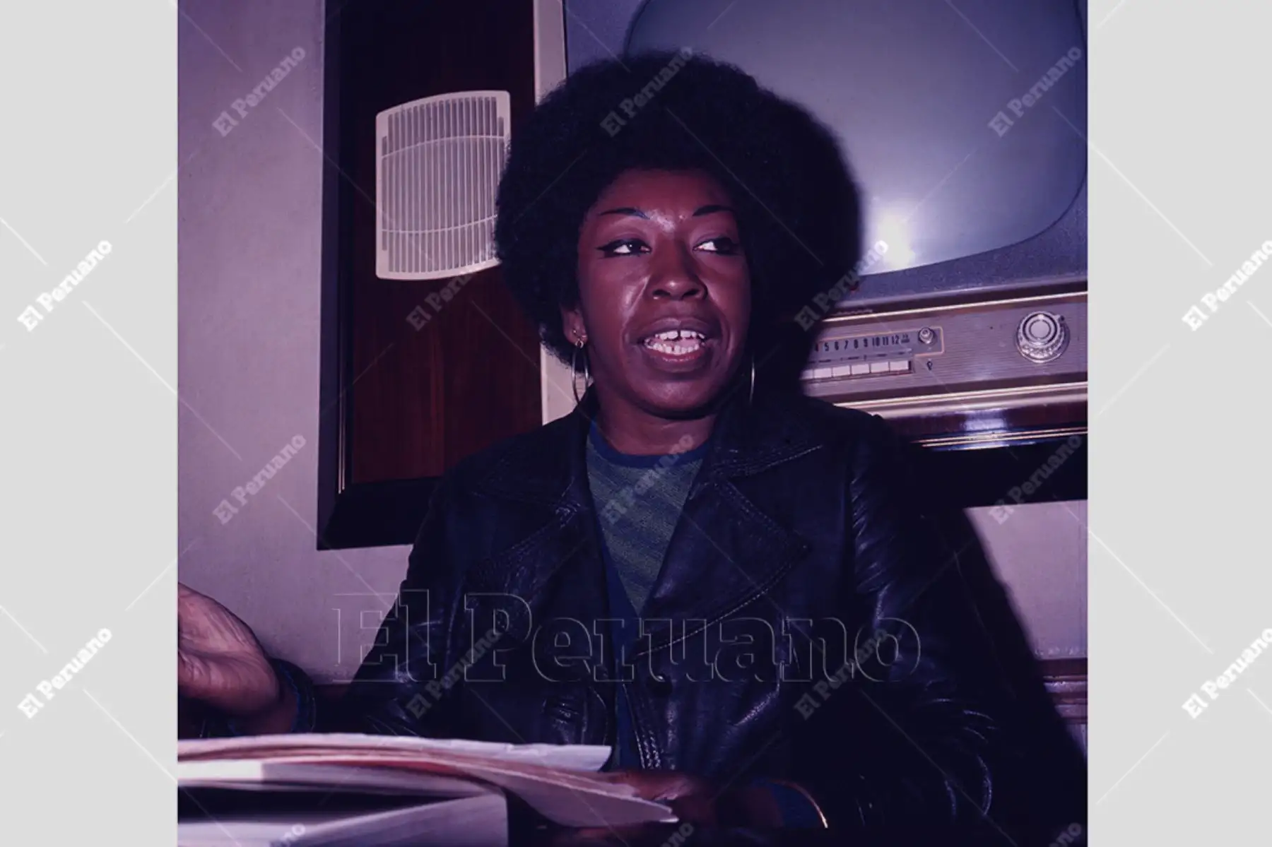 Lima - década 70 / Victoria Santa Cruz, difusora de la cultura afroperuana. Foto: Archivo Histórico de El Peruano