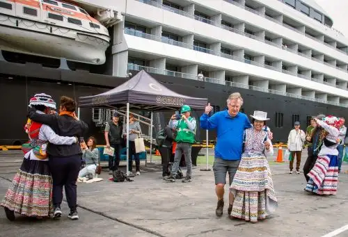 Arequipa de fiesta por el arribo de primer crucero turístico internacional después de tres años de suspensión por la pandemia del covid-19. Foto: ANDINA/difusión.