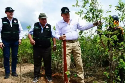 El viceministro de Orden Interno, Abel Gamarra, destacó el trabajo que ejecutan los trabajadores del Proyecto Especial Corah. Foto: Mininter.