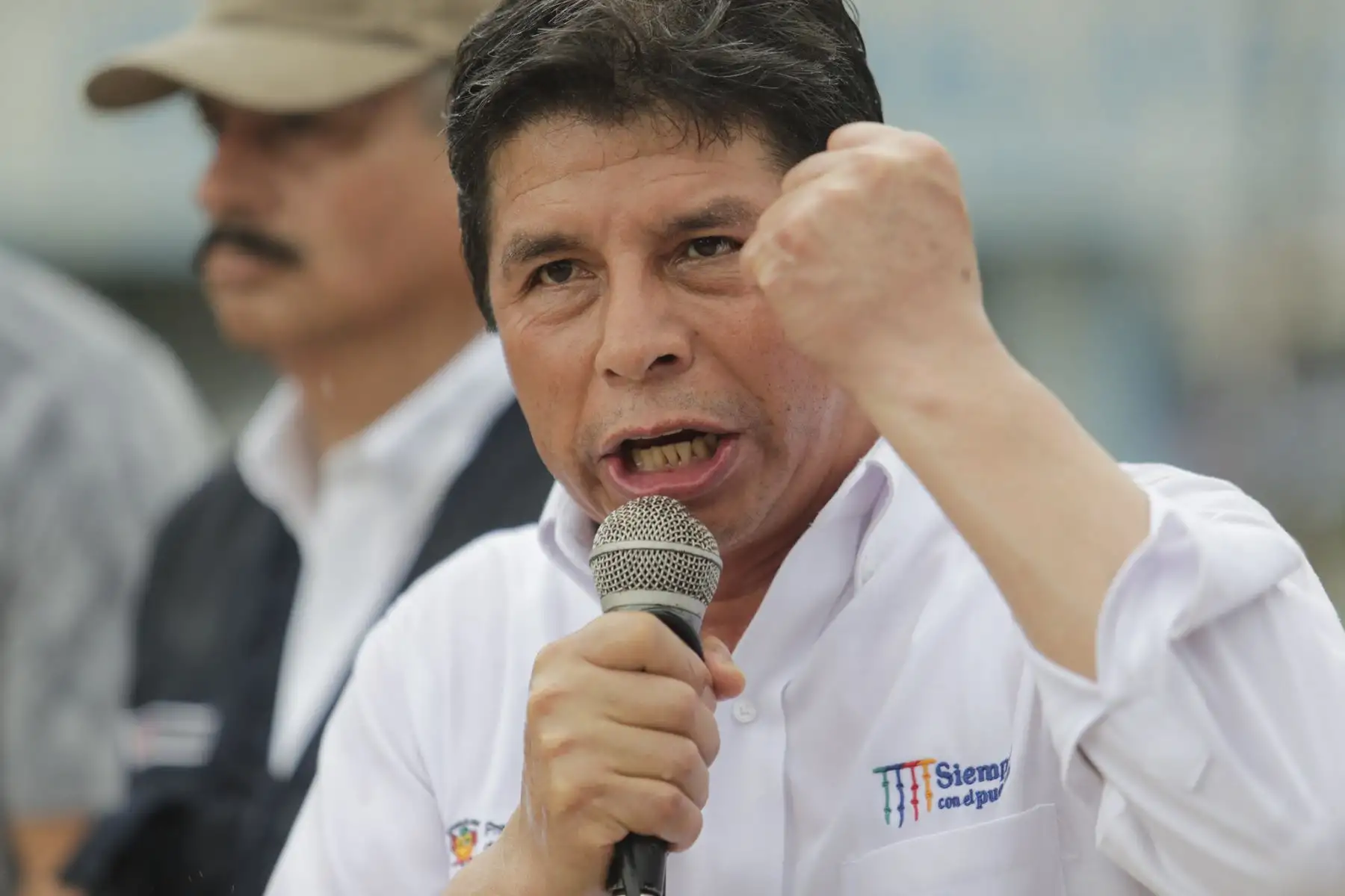 Presidente Pedro Castillo se reúne con el alcalde provincial de Requena y sostiene encuentro con la población.

Foto: ANDINA/Presidencia