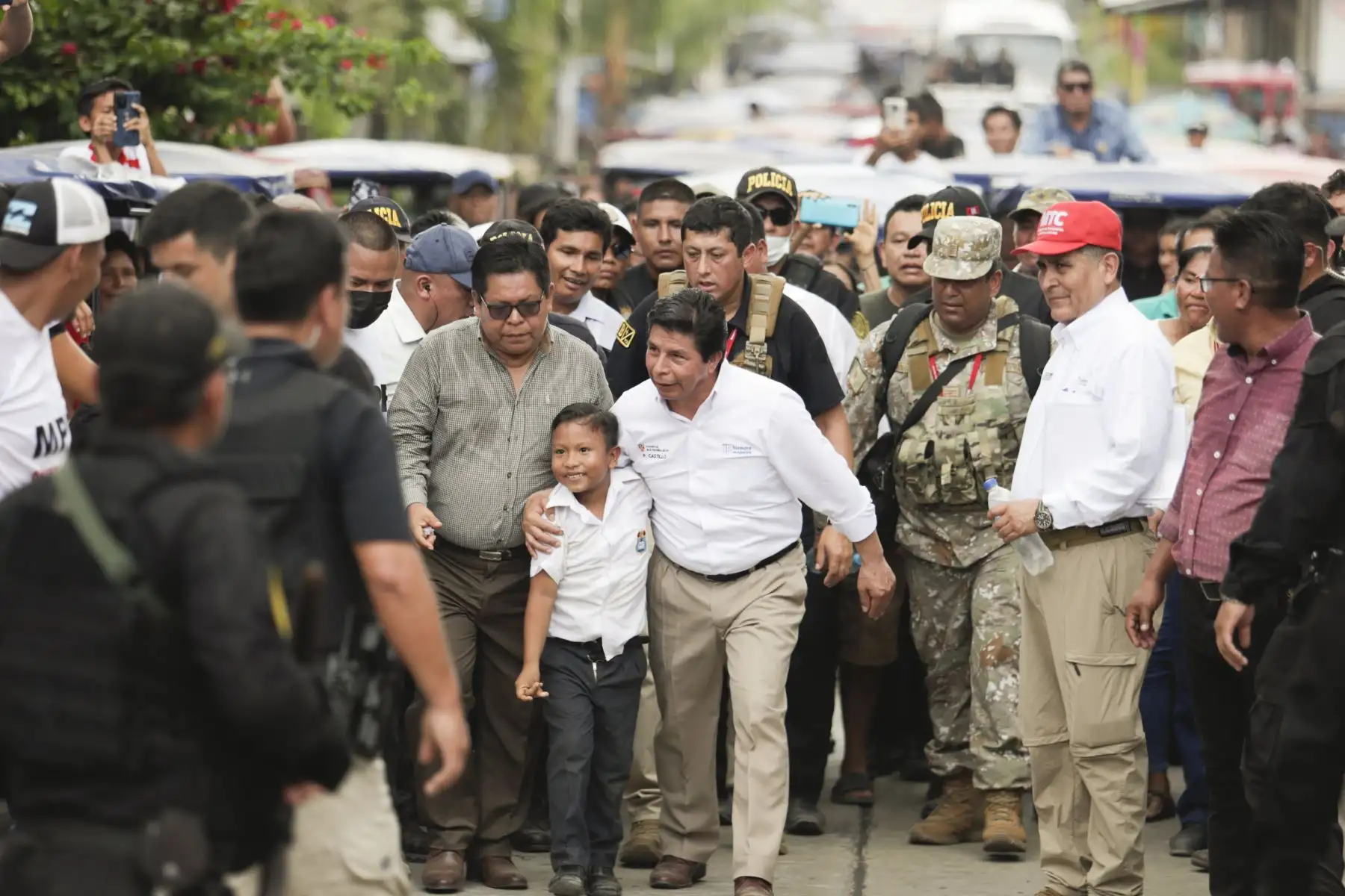 Presidente de la República, Pedro castillo, recorre calles de Requena, en Loreto

Foto: ANDINA/Prensa Presidencia