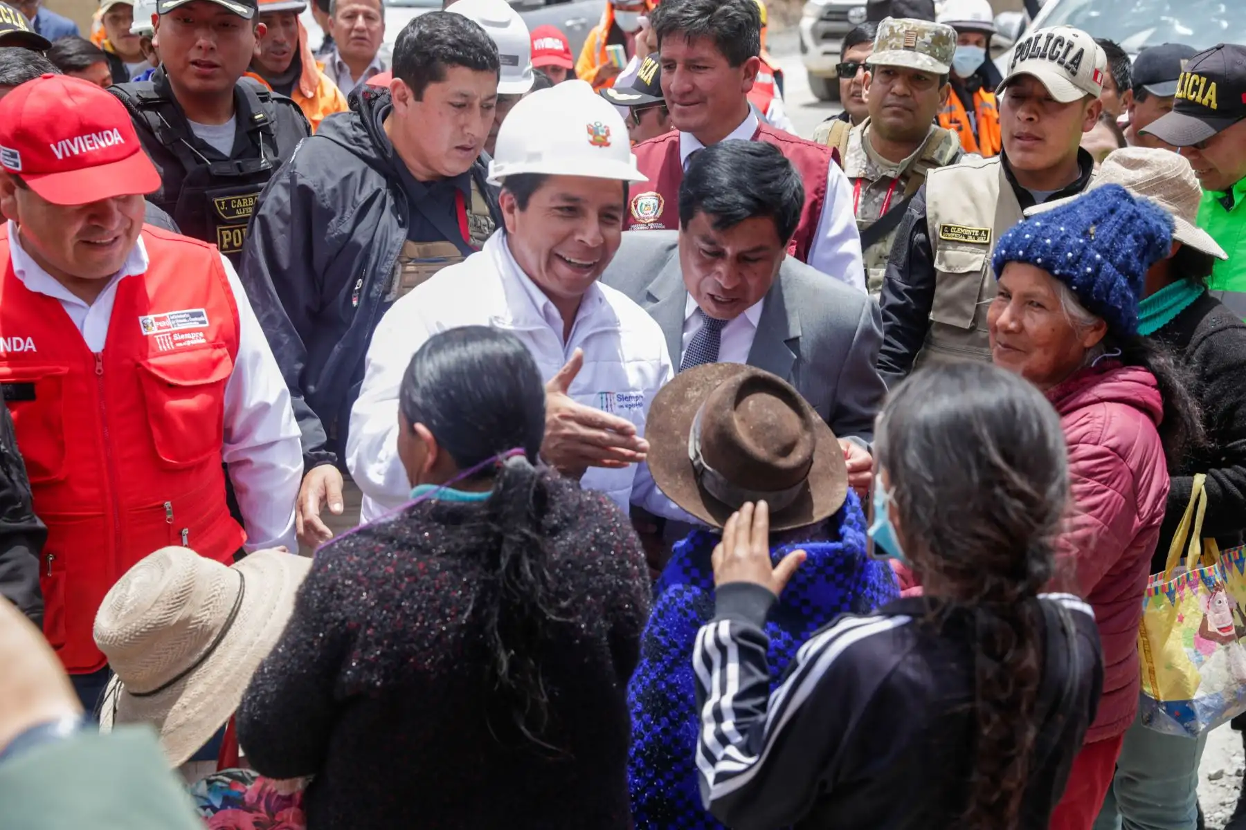 El presidente de la República, Pedro Castillo Terrones, supervisó el Tramo 2 de la carretera Oyón- Ambo, en la región Pasco. Foto: ANDINA/Prensa Presidencia