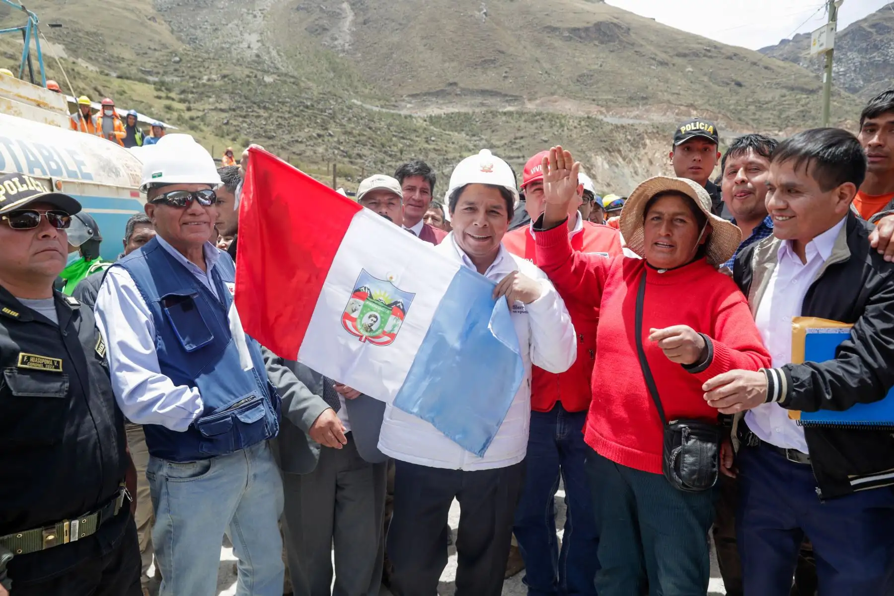 El presidente de la República, Pedro Castillo Terrones, supervisó el Tramo 2 de la carretera Oyón- Ambo, en la región Pasco. Foto: ANDINA/Prensa Presidencia