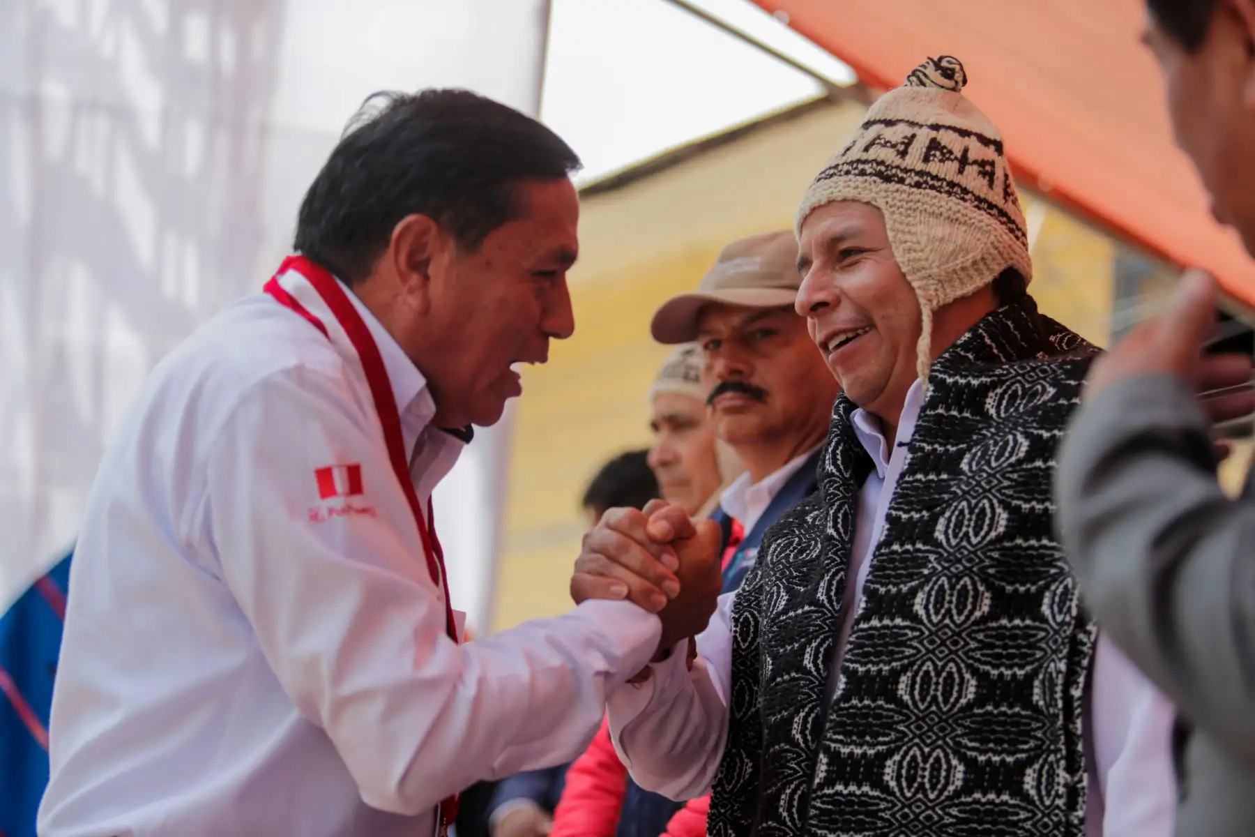 El presidente de la República, Pedro Castillo, se reunió con la población de Yanahuanca, en la región Pasco. Foto: ANDINA/Prensa Presidencia
