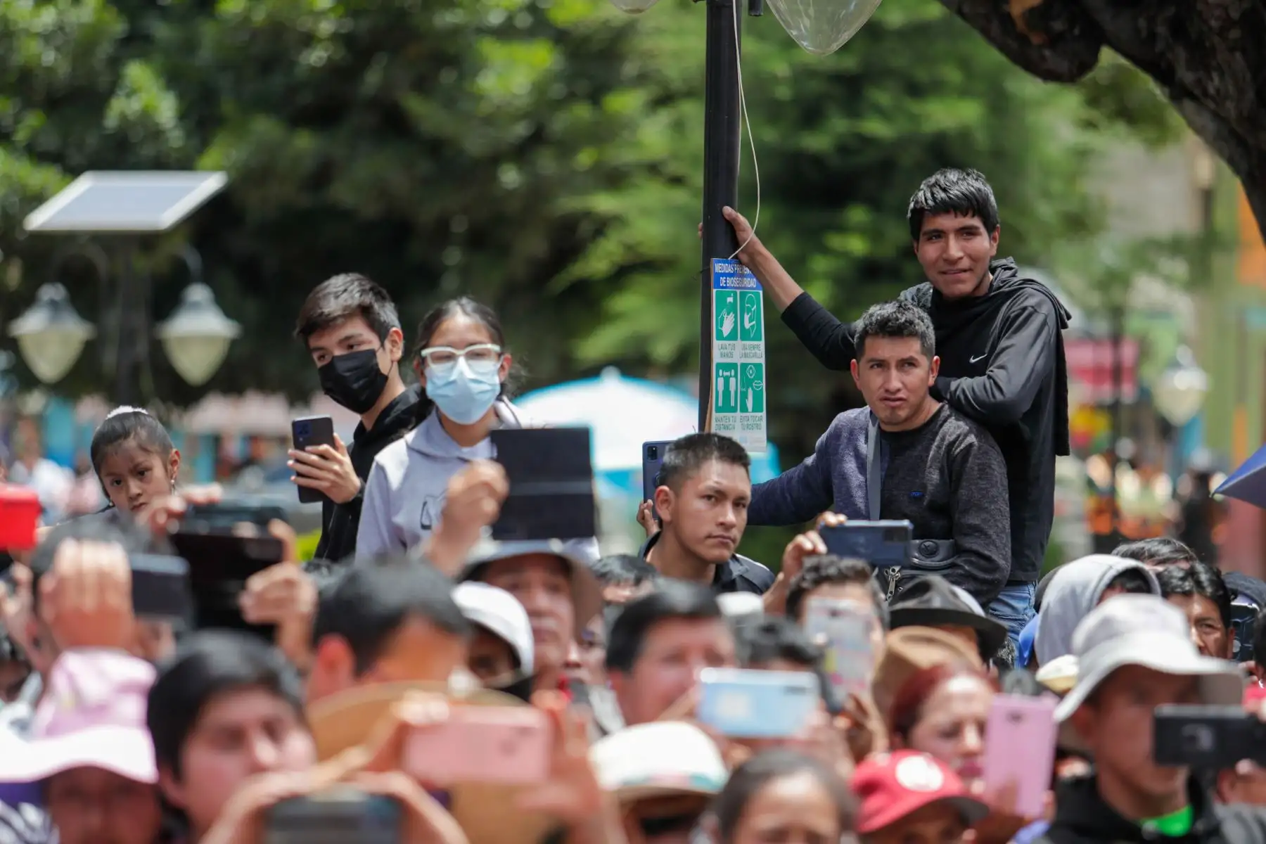 El presidente de la República, Pedro Castillo, se reunió con la población de Yanahuanca, en la región Pasco. Foto: ANDINA/Prensa Presidencia