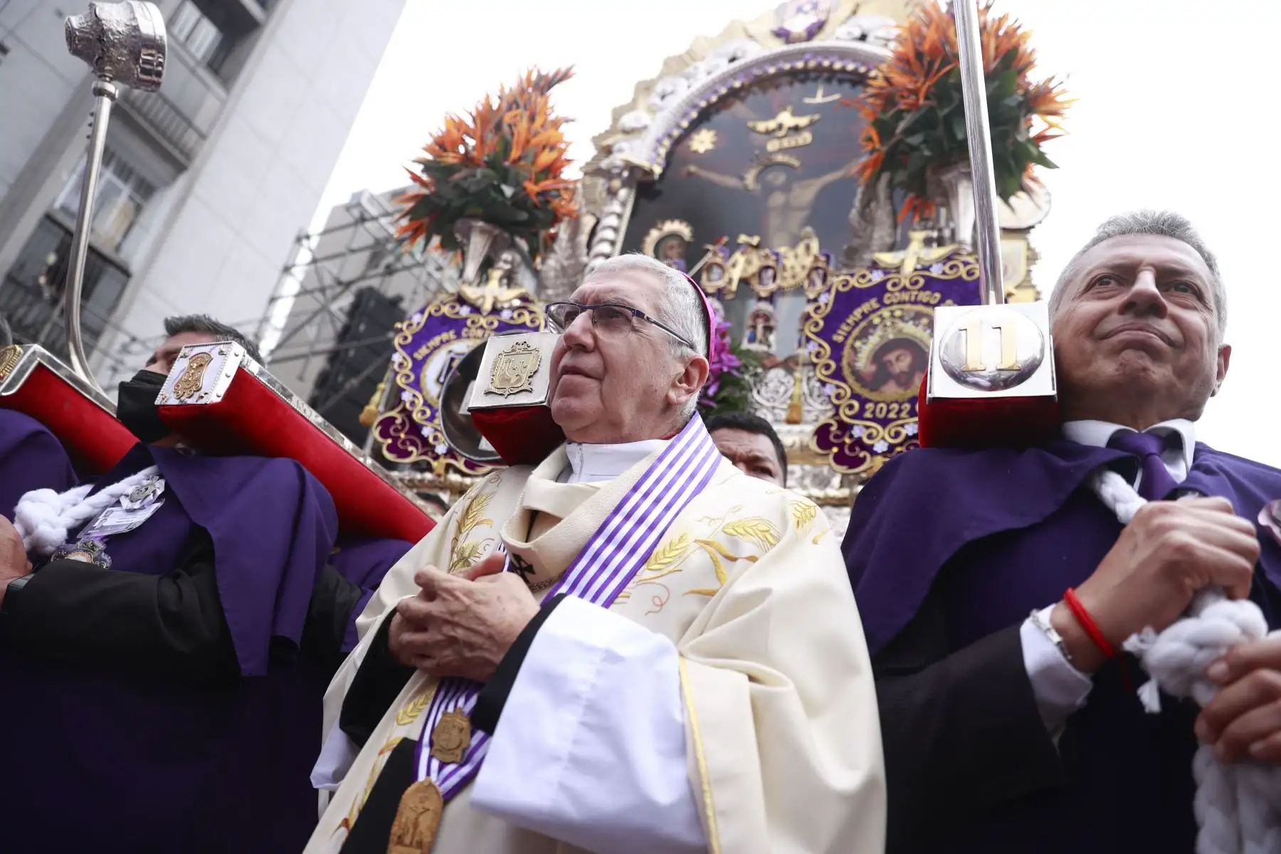 Quinto y último recorrido procesional del Señor de los Milagros. Foto: ANDINA/Melina Mejía