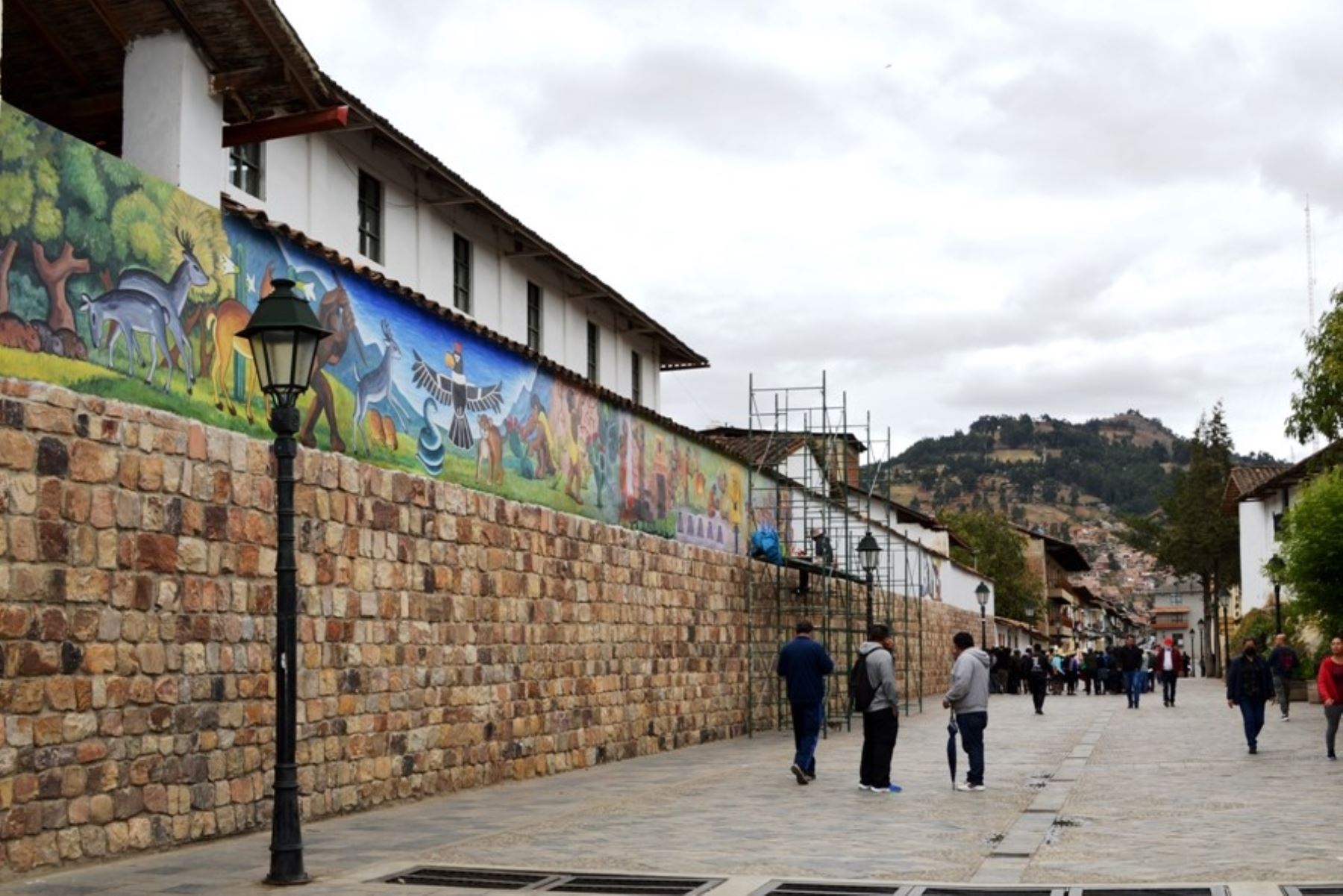 El mural es parte del proyecto que promueve la Municipalidad Provincial de Cajamarca en convenio con la minera Newmont-Yanacocha. Foto: Cortesía Eduard Lozano