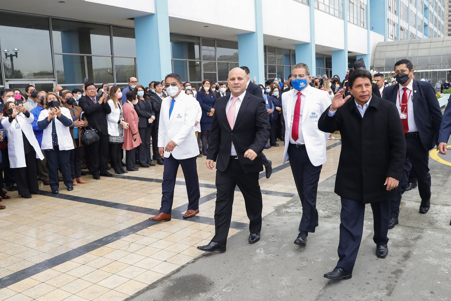 Presidente Pedro Castillo lidera ceremonia por el 64° aniversario del Hospital Nacional Edgardo Rebagliati Martins. Foto: ANDINA/ Prensa Presidencia