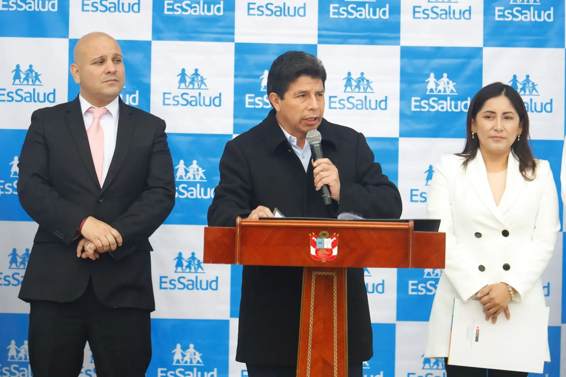 Presidente Pedro Castillo lidera ceremonia por el 64° aniversario del Hospital Nacional Edgardo Rebagliati Martins. Foto: ANDINA/ Prensa Presidencia