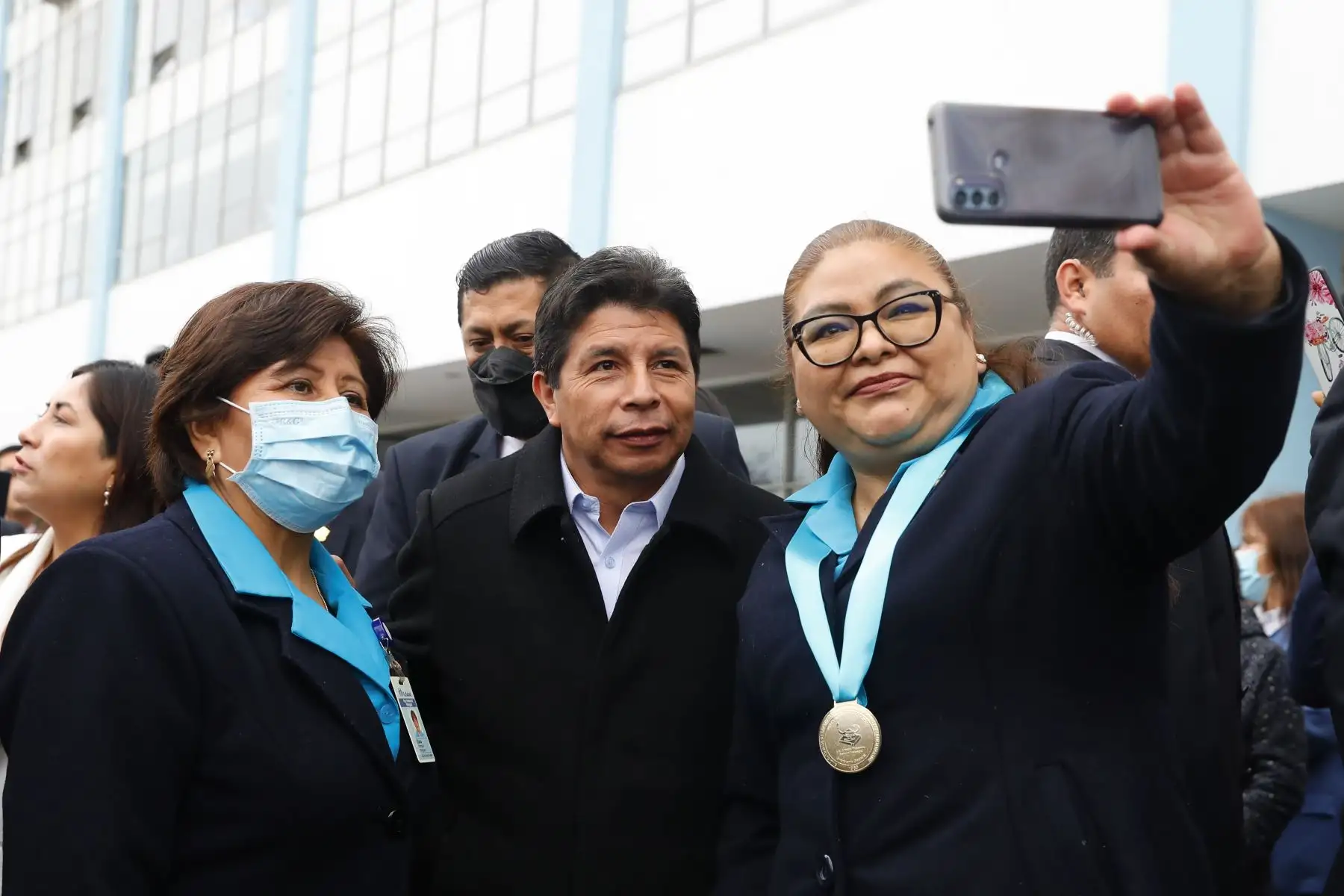 Presidente Pedro Castillo lidera ceremonia por el 64° aniversario del Hospital Nacional Edgardo Rebagliati Martins. Foto: ANDINA/ Prensa Presidencia